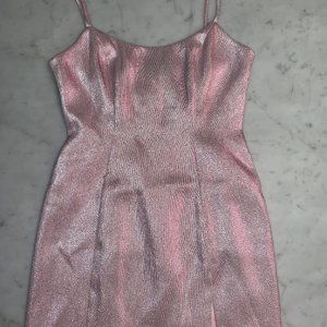 Pink Iridescent Mini Dress - S - NEVER WORN